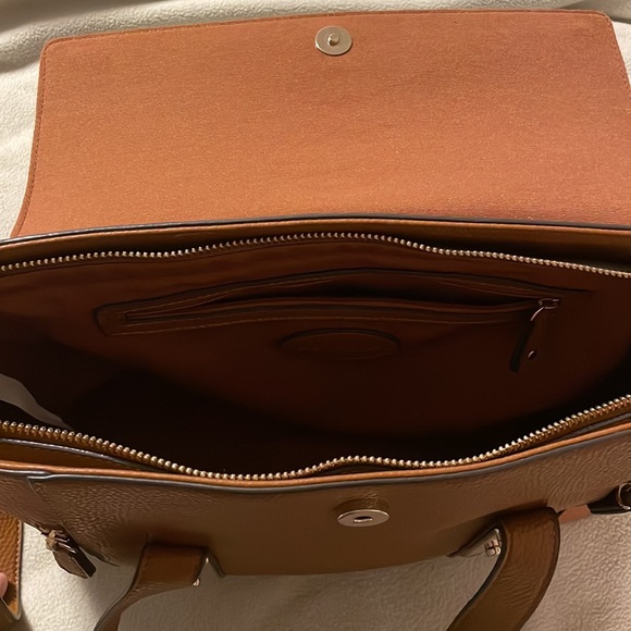 Vegan leather soft briefcase - Picture 2 of 3